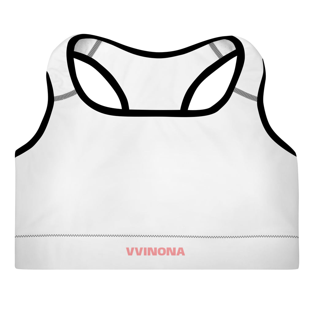 VVINONA Padded Sports Bra in black – front view
