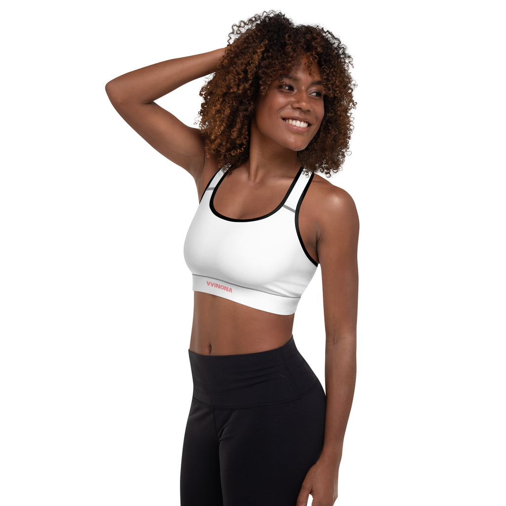 VVINONA Padded Sports Bra in black – left side view