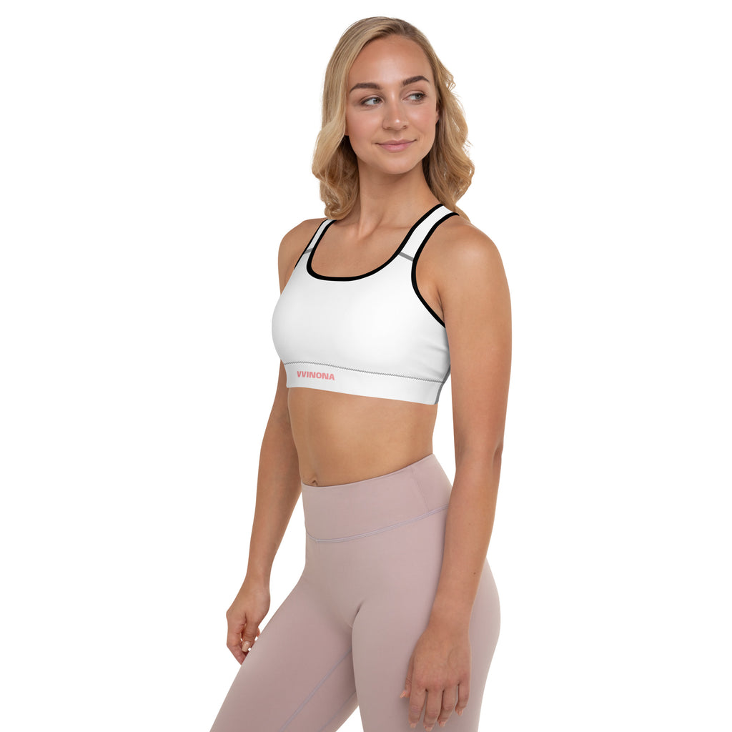 VVINONA Padded Sports Bra in black – left side view