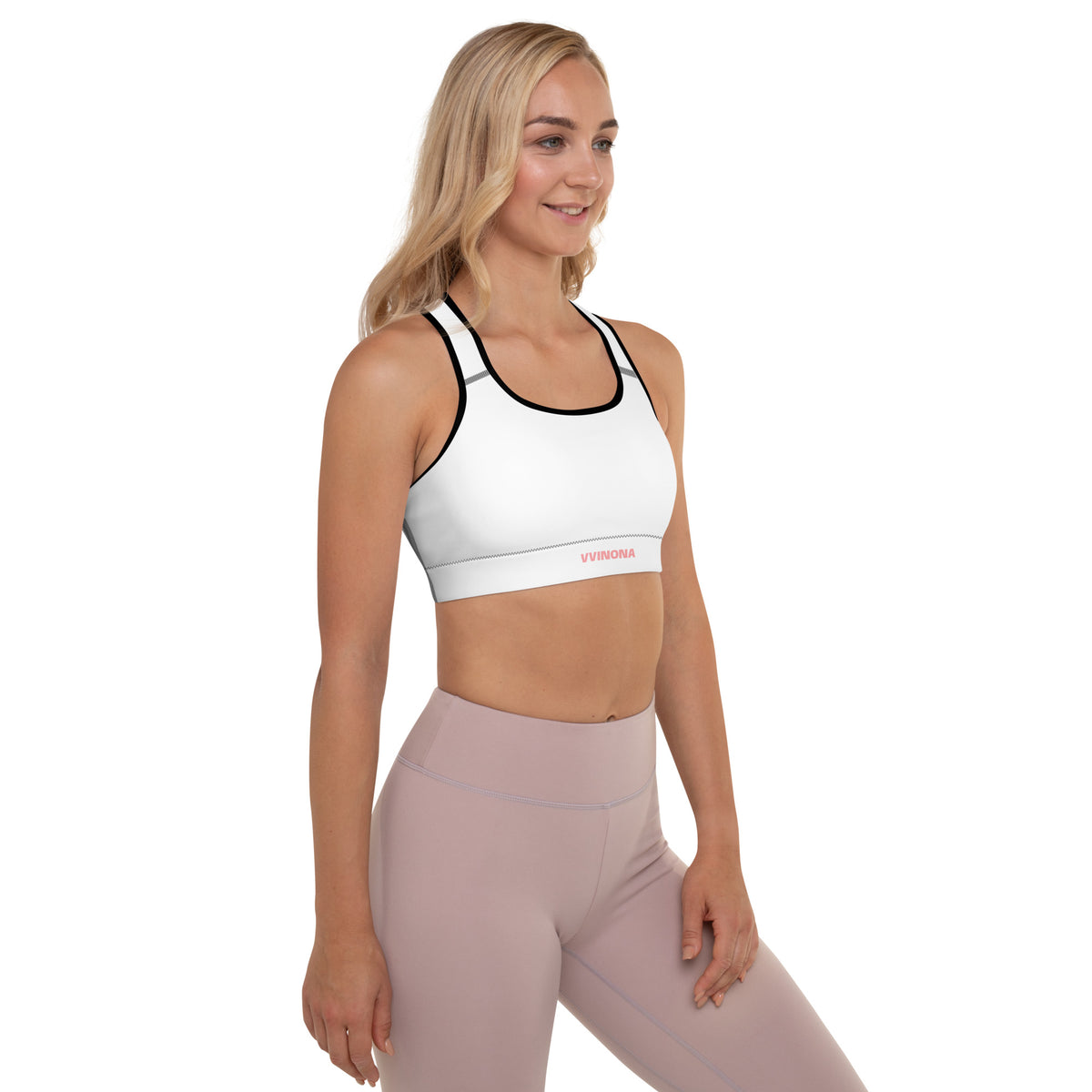 VVINONA Padded Sports Bra in black – right side view