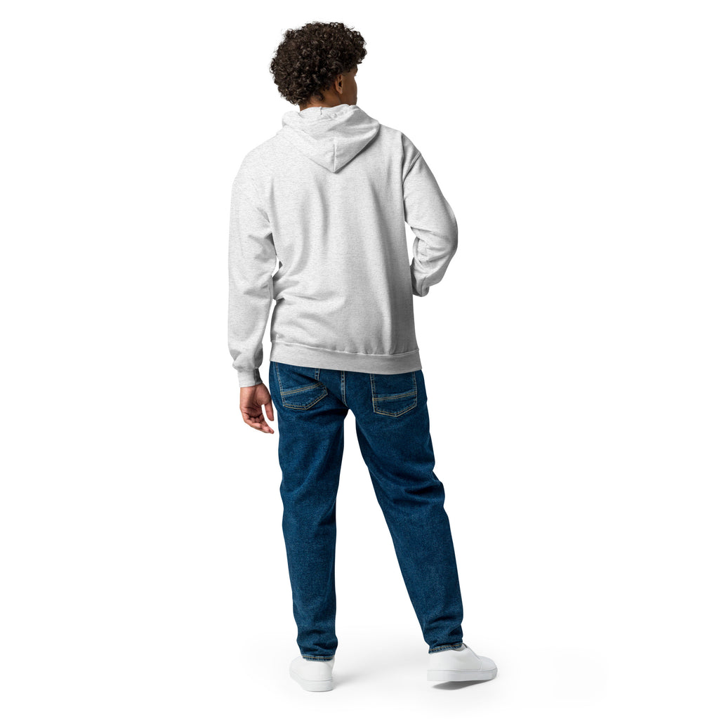 VVINONA Unisex Zip Hoodie in ash – back view