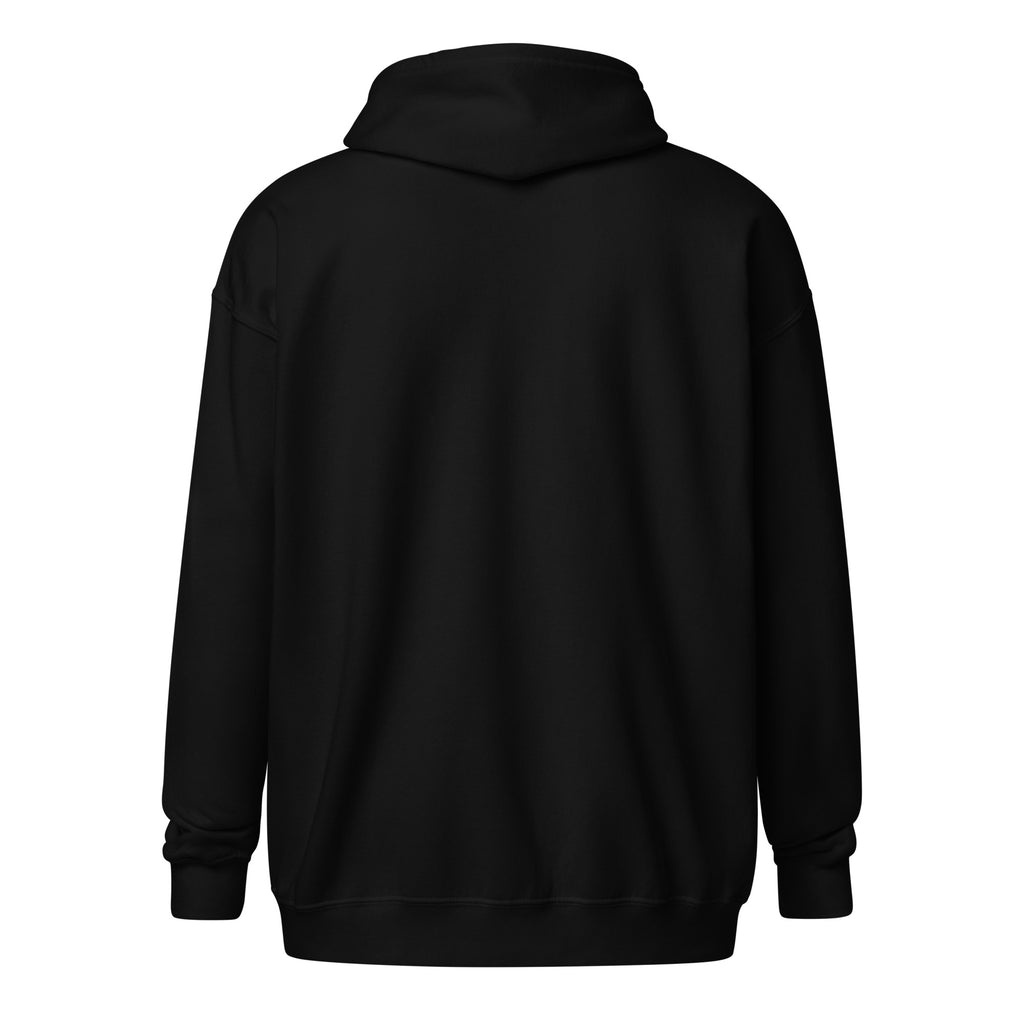 VVINONA Unisex Zip Hoodie in black – back view