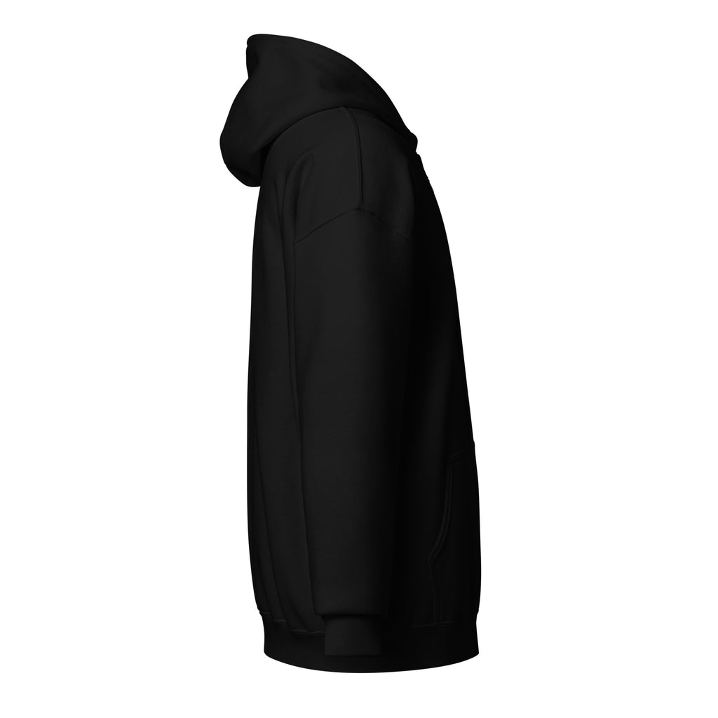 VVINONA Unisex Zip Hoodie in black – right side view