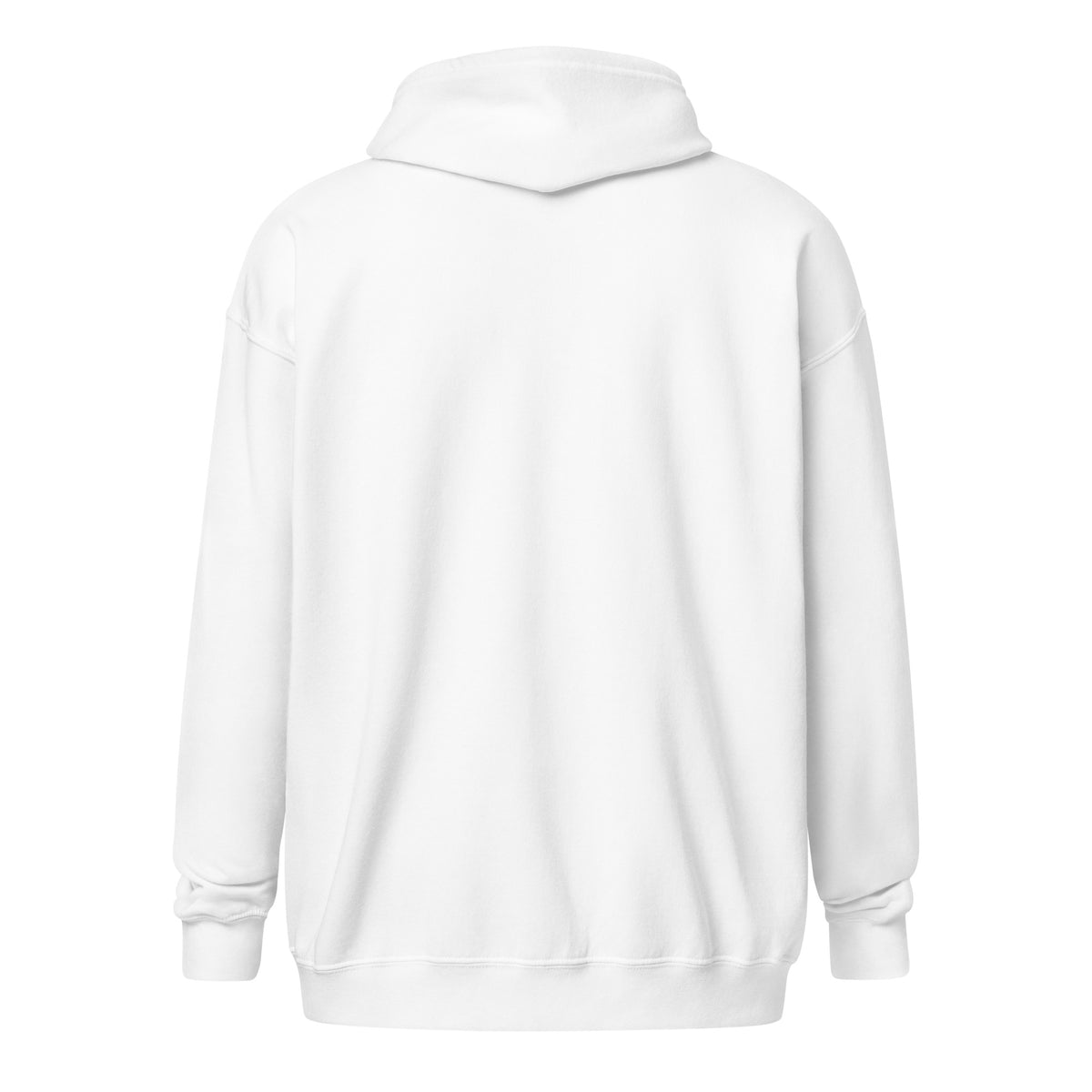 VVINONA Unisex Zip Hoodie in white – back view