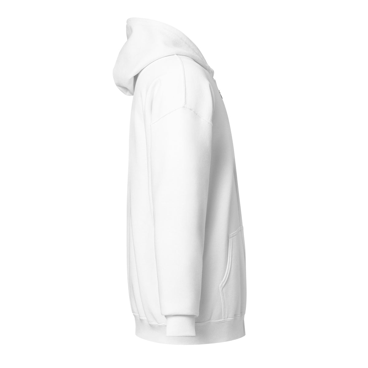 VVINONA Unisex Zip Hoodie in white – right side view