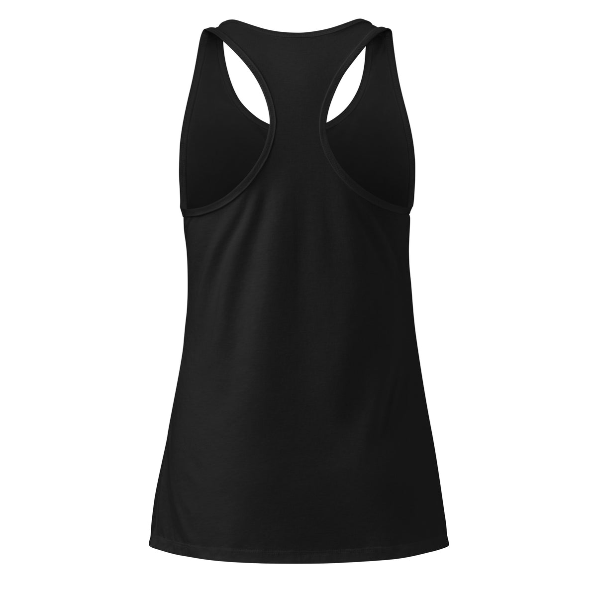VVINONA Women's Fitted Racerback Tank in black – back view